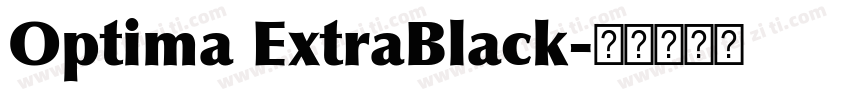 Optima ExtraBlack字体转换
